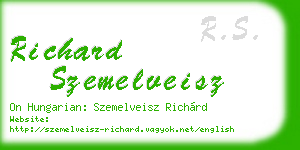 richard szemelveisz business card